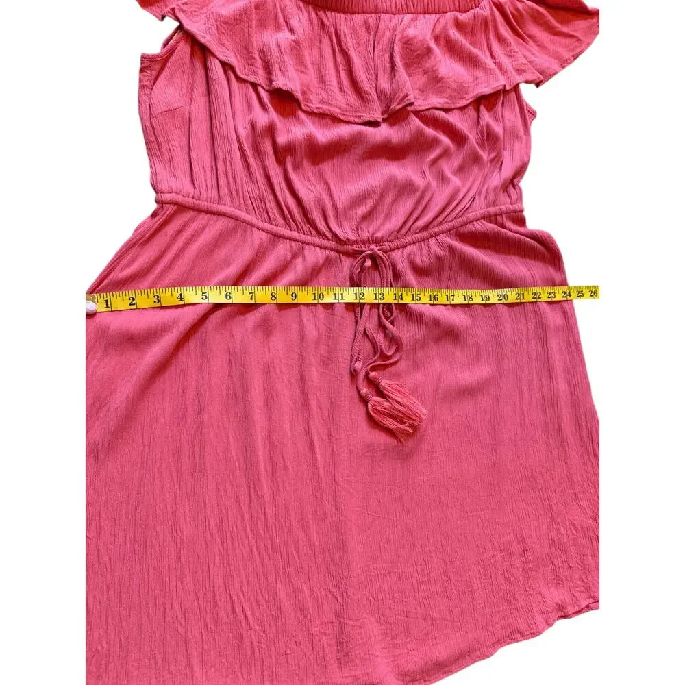 City Chic Off Shoulder Burnt Orange Dress - Size XL/22